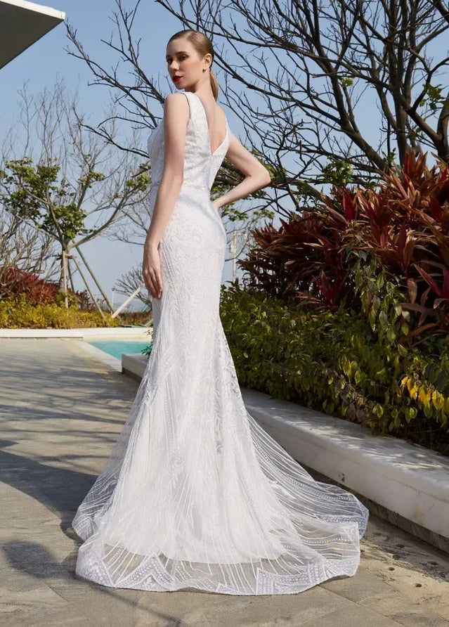 Sophisticated V-Neck Straight-Line Dress - Wine & Navy